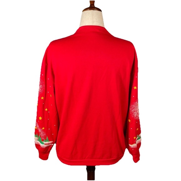 Vintage Holiday Time Christmas Crewneck Sweatshirt Retro 90s 80s size medium - Picture 3 of 7